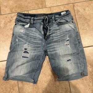 American Eagle Outfitters Men's Ripped Blue Jean Shorts